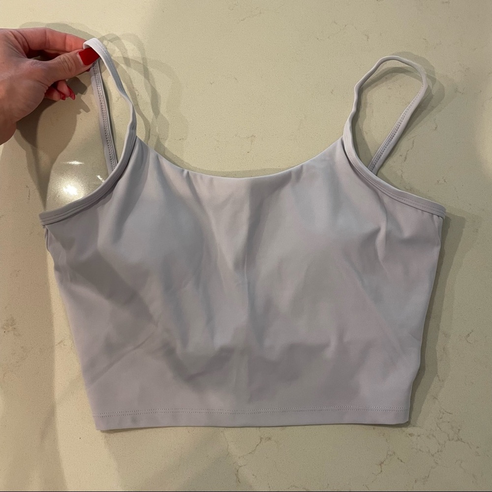 Gray lululemon crop tank top rhino gray 8